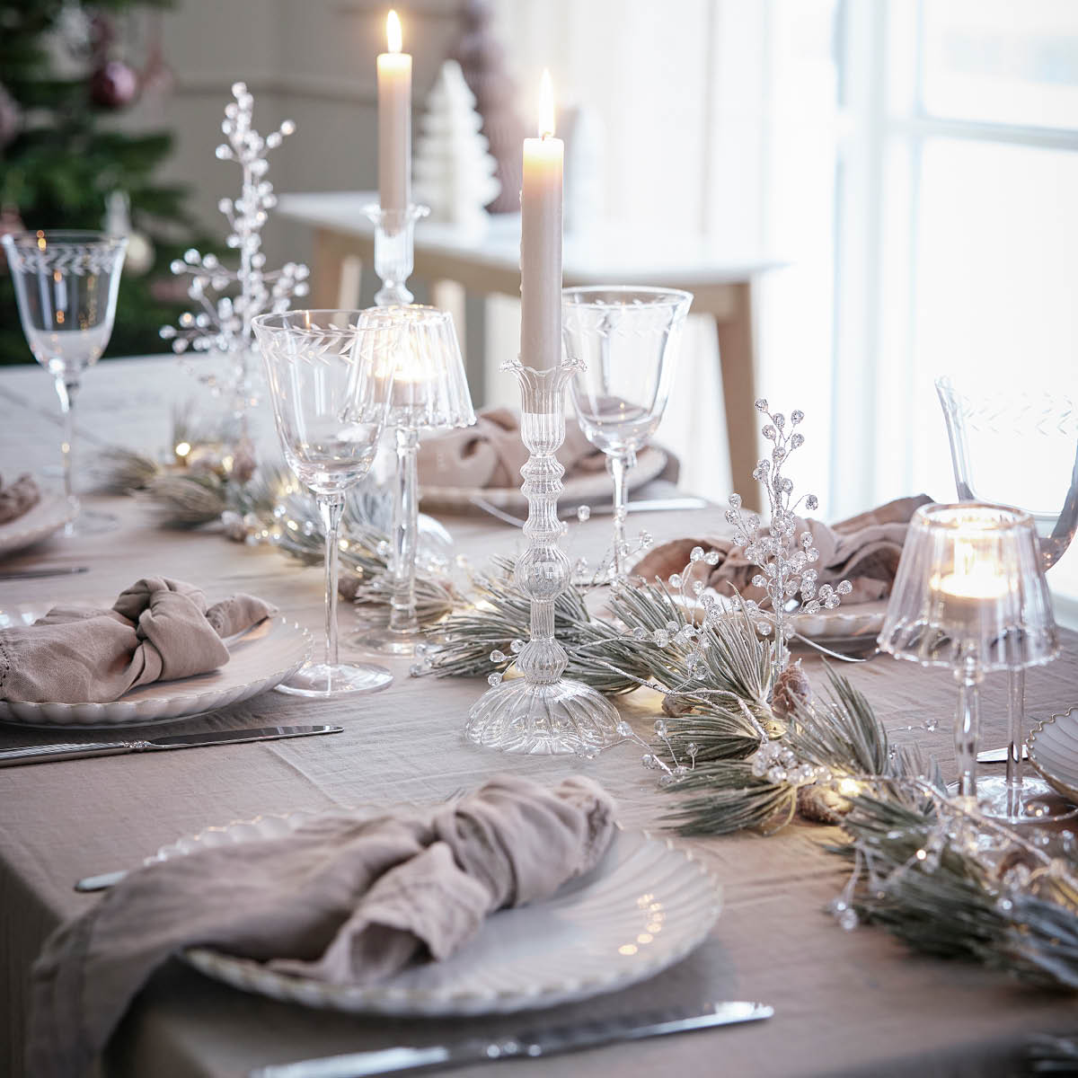 Lene Bjerre Asteria telysholder 18 cm transparent