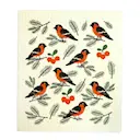 Disktrasa Domherrar 17x20 cm vit/röd