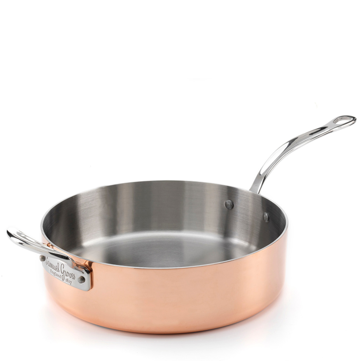 Samuel Groves Copper Induction traktørpanne med lokk 26 cm