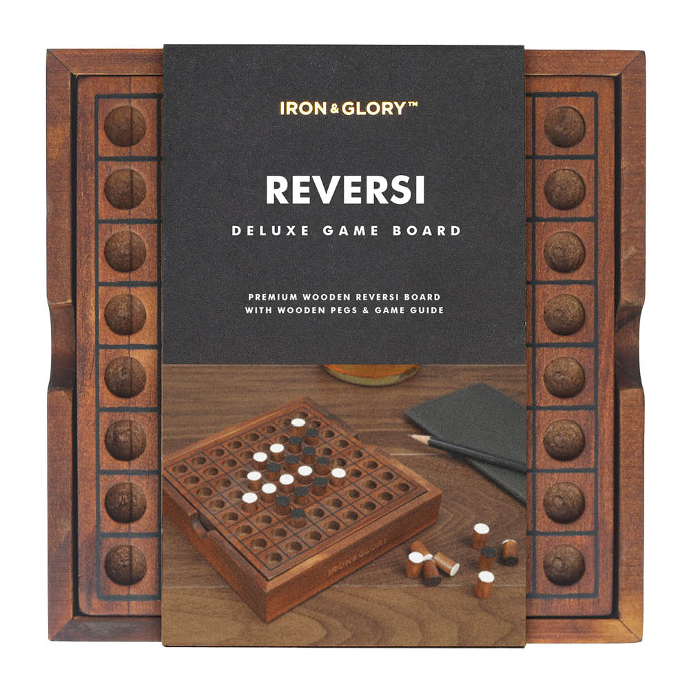 Iron & Glory Träspel Reversi 14x14 cm trä
