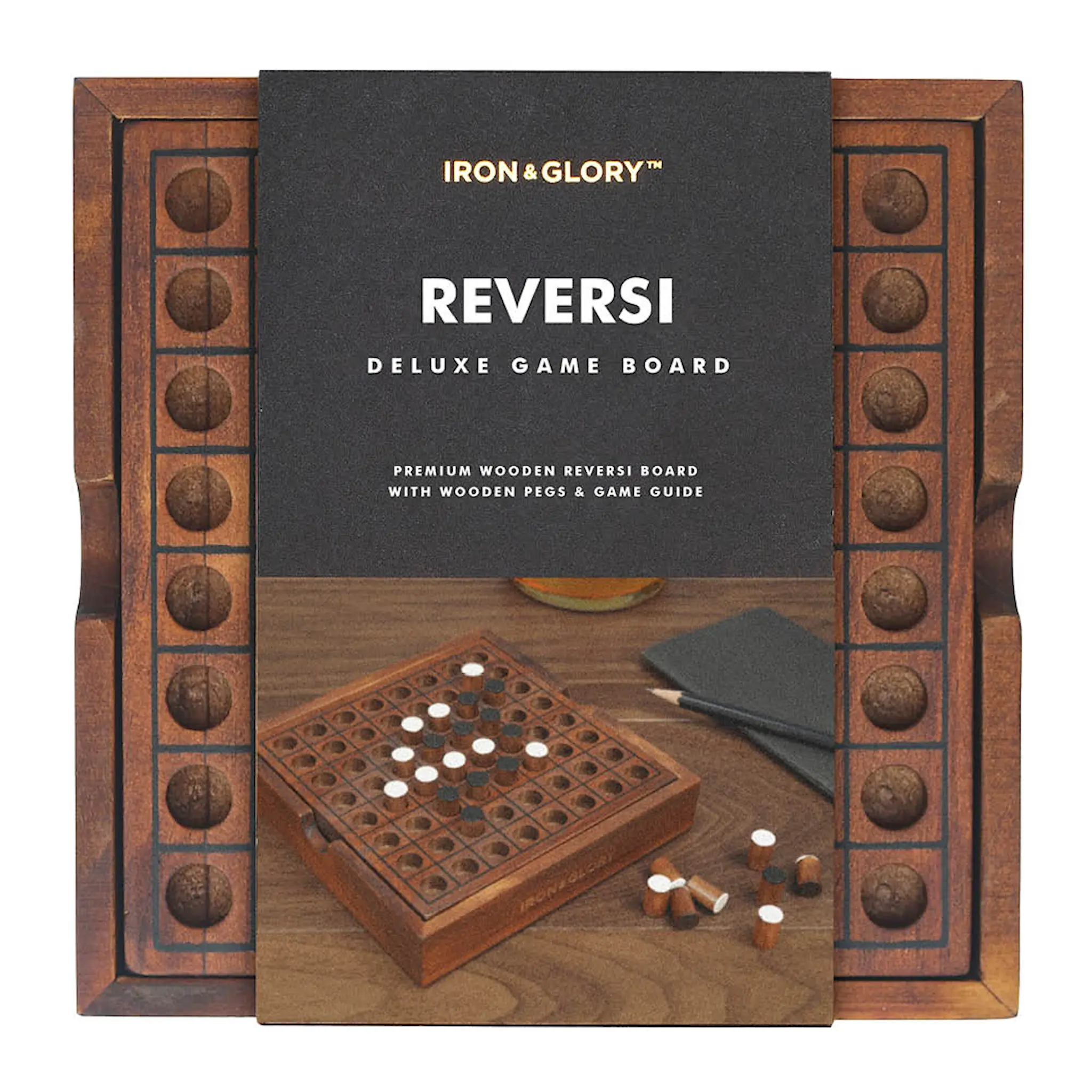 Iron & Glory Reversi 14x14 cm trä