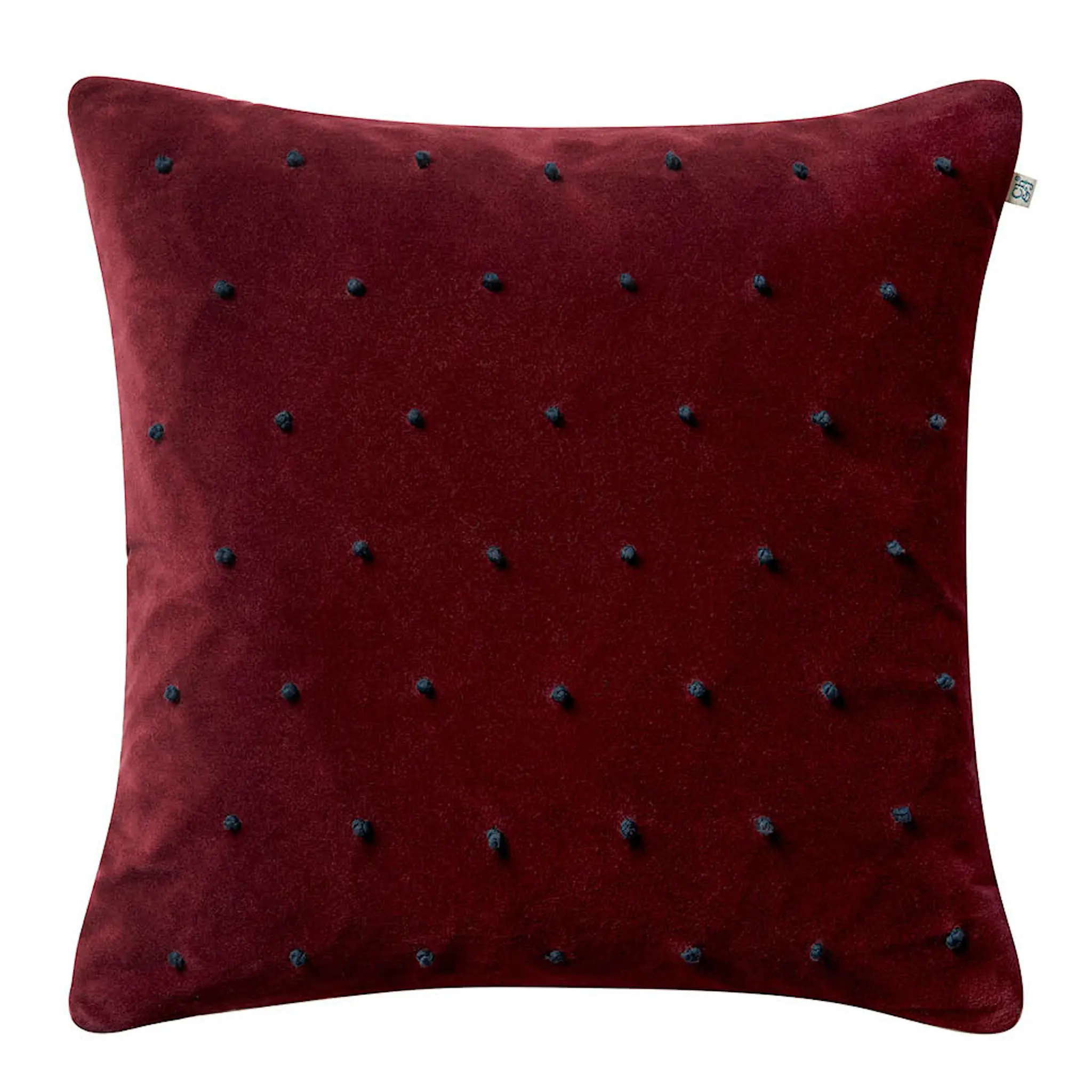 Chhatwal & Jonsson Roma tyynynpäällinen sametti 50x50 cm Ruby/Sea Blue