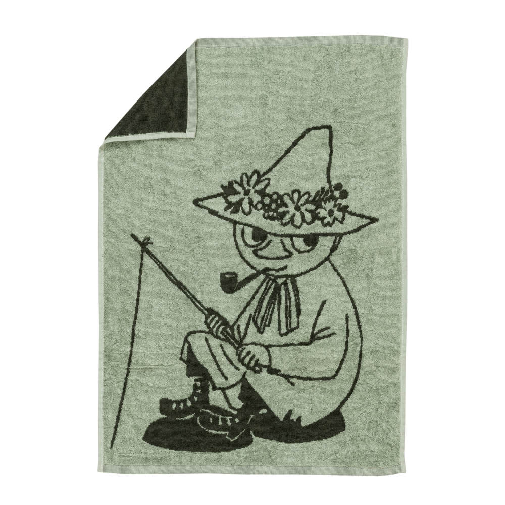 Moomin Arabia Muumi Käsipyyhe Nuuskamuikkunen 50x70 cm Vihreä