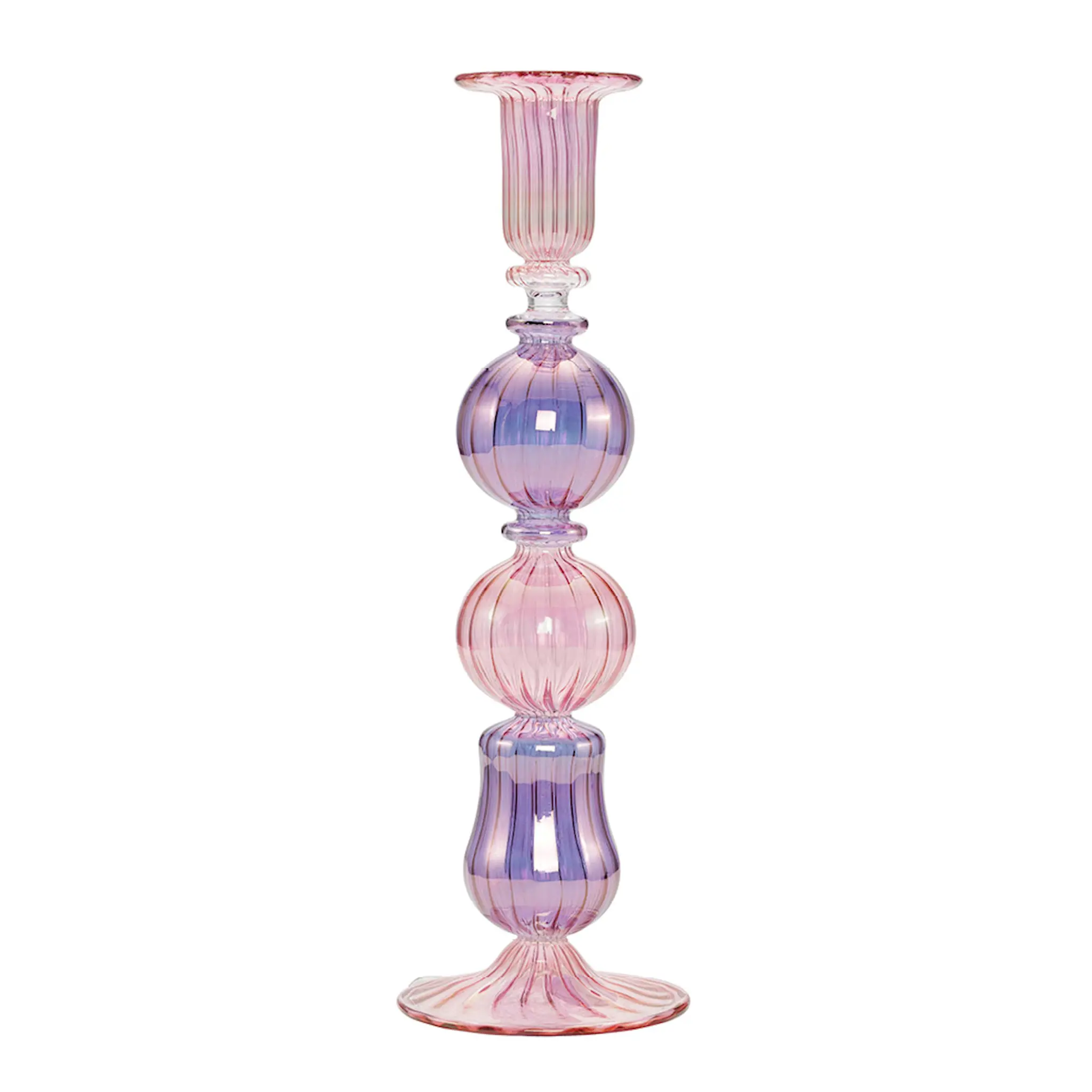 Moonlight Copenhagen Illume ljusstake 25 cm rosa/lila