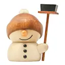 Flurry snögubbe träfigur 8 cm sapele/lönn