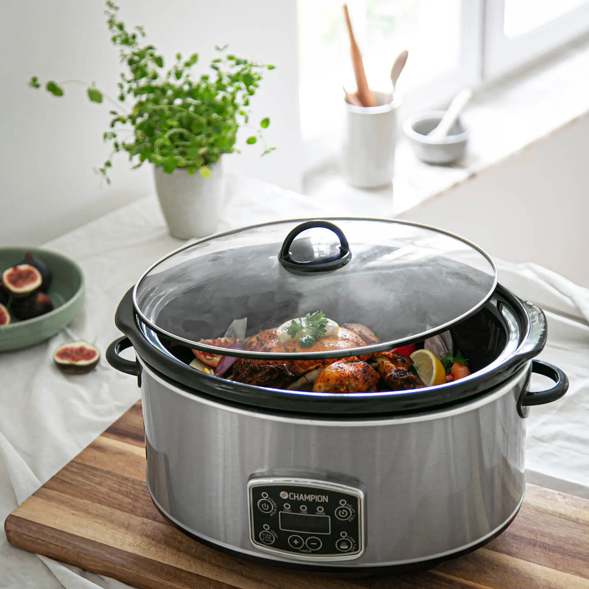 CHAMPION Slowcooker 6,5 L 320W SC210 rostfri