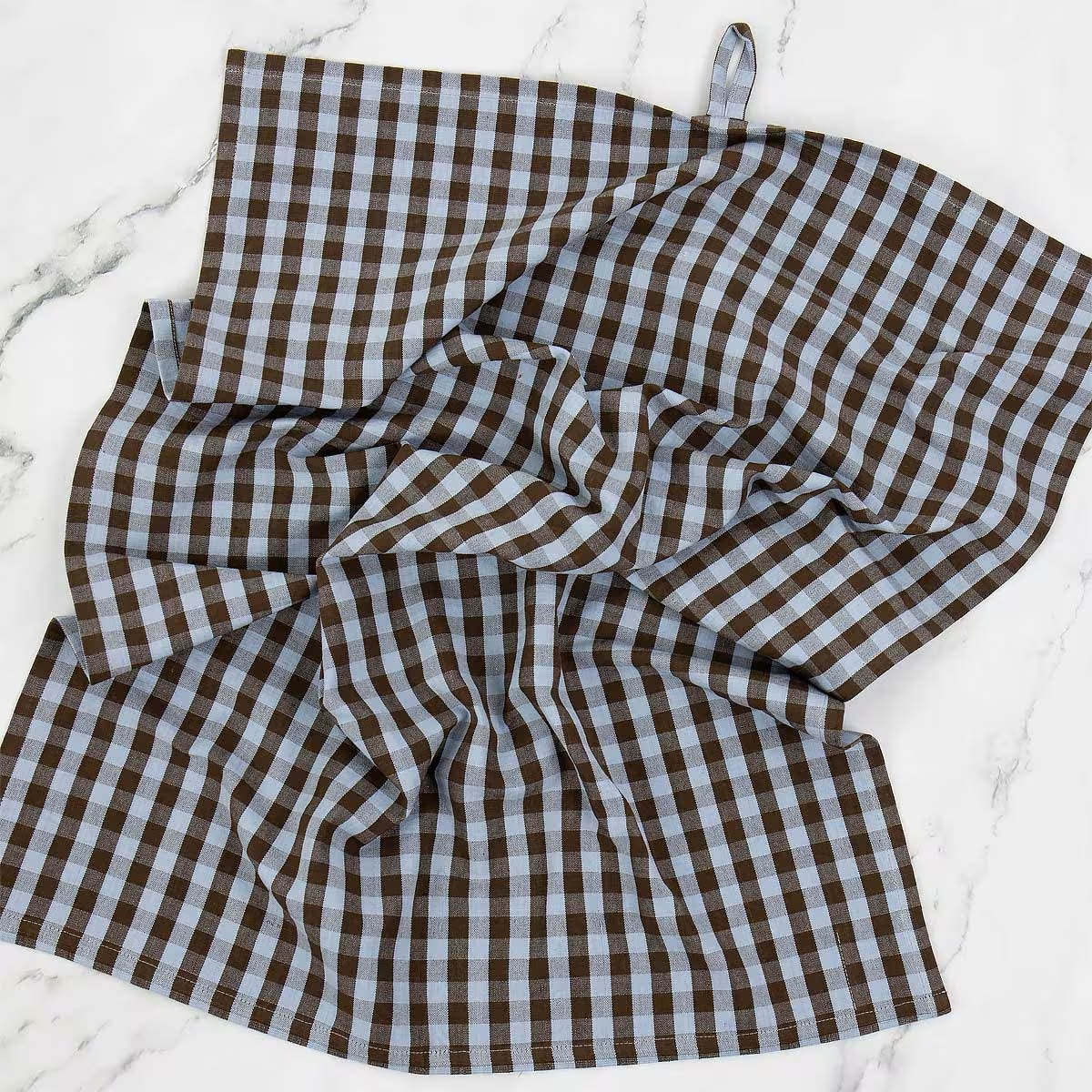 A World of Craft Maria kjøkkenhåndkle 50x70 cm lys blå/brun