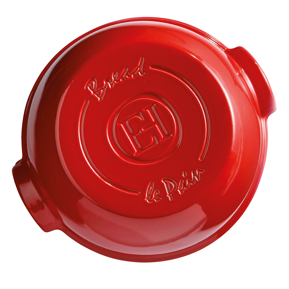 Emile Henry Brödform oval med lock 5,2 L röd