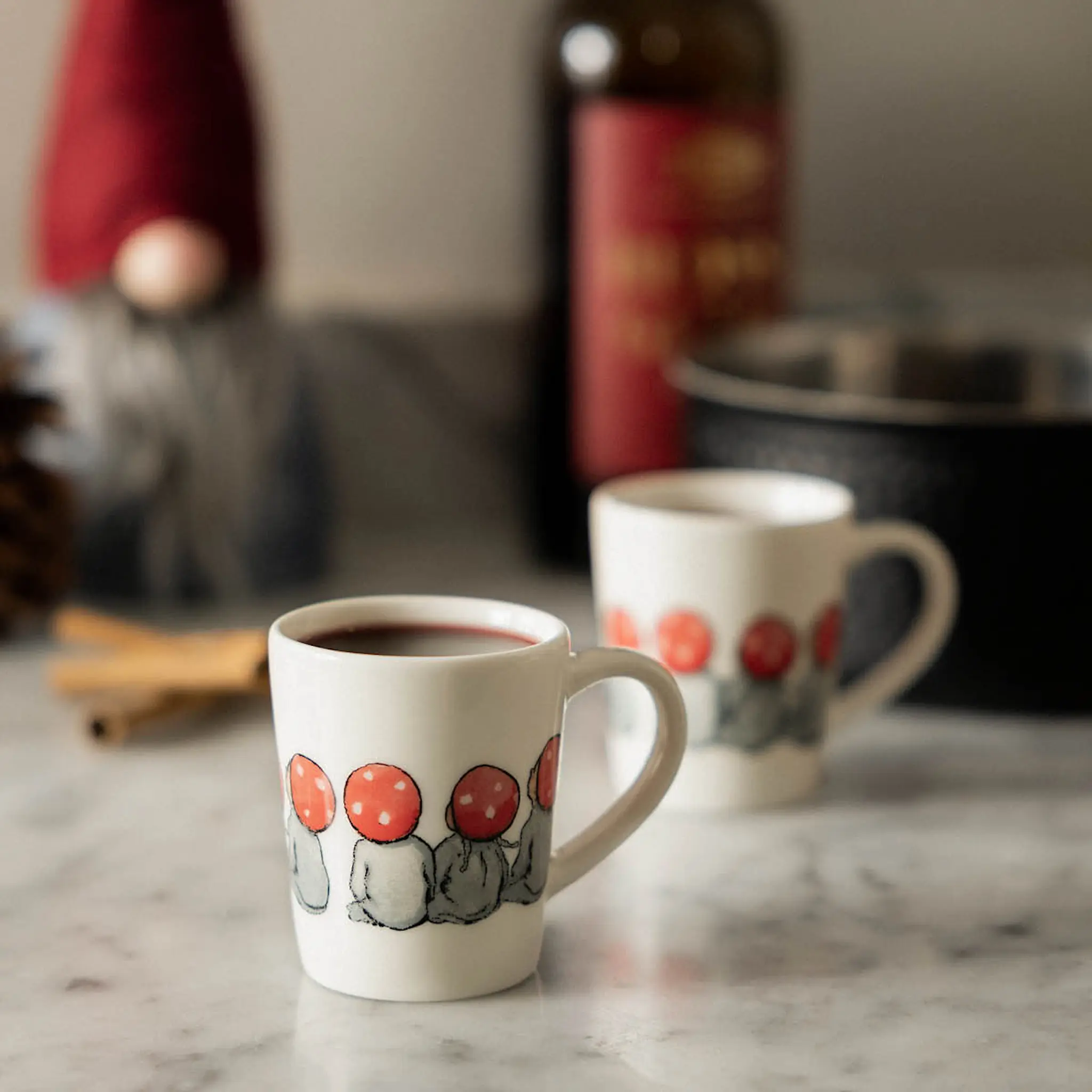 Design House Stockholm Elsa Beskow gløggkrus 10 cl 2 stk children of the forest hover