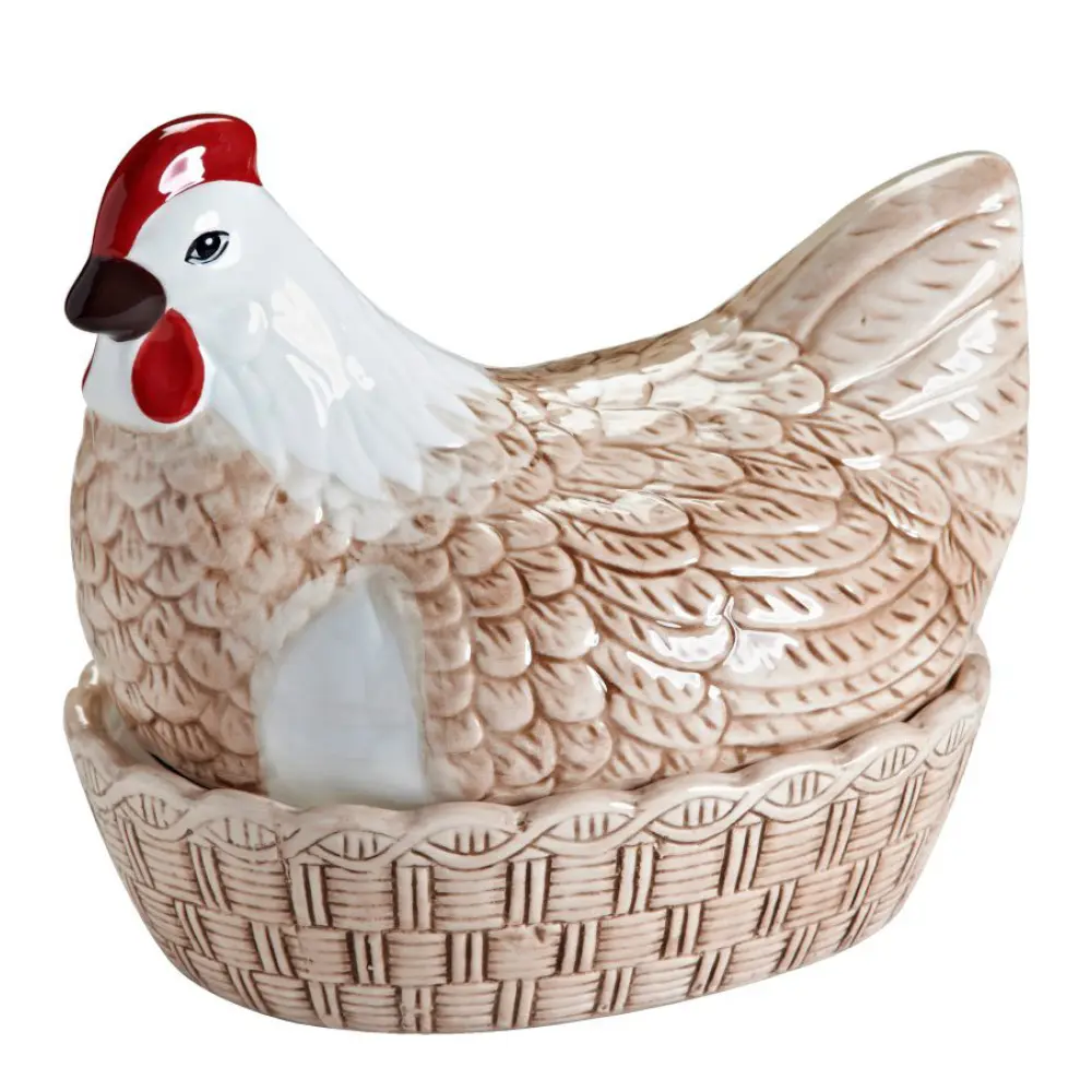 Nest Egg Koristepurkki Kana 23,4 cm Ruskea