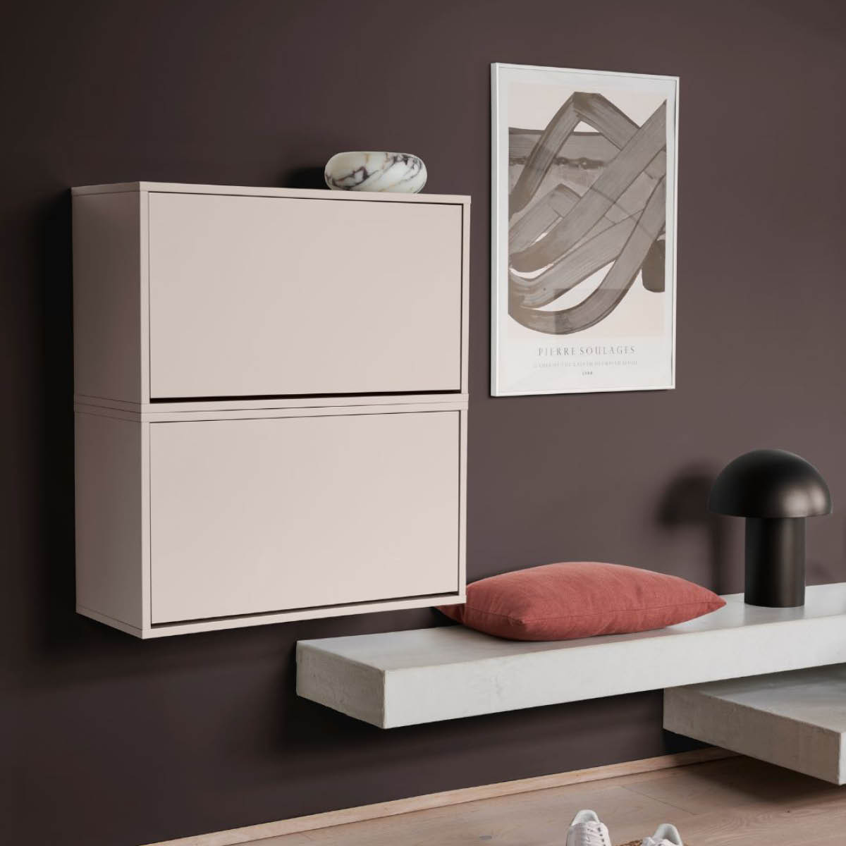 ReCollector Skobox 70x30x40 cm Silver Cloud Grey