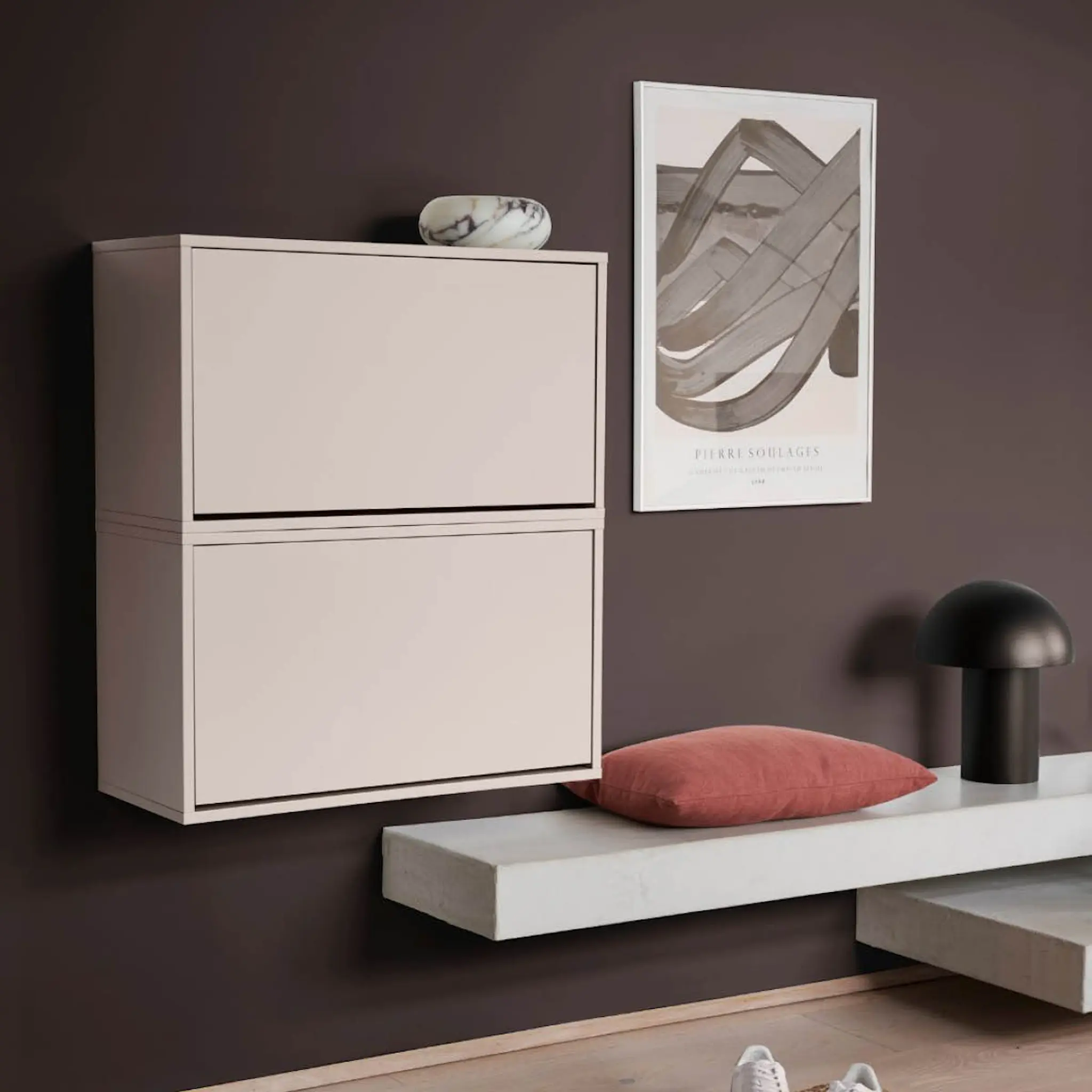 ReCollector Skobox 70x30x40 cm Silver Cloud Grey