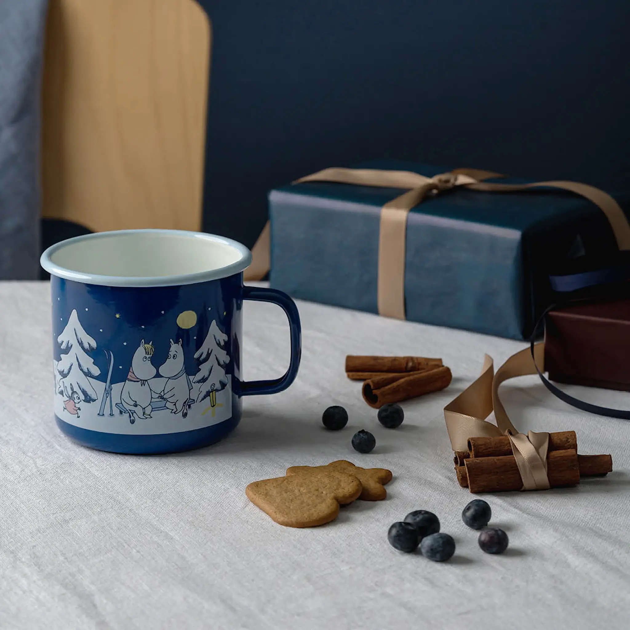 Muurla Muumi Emalimuki Tähtiyö 80 cl Sininen