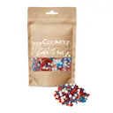 Strössel mix 50 g röd/vit/blå