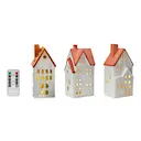 Molton keramikhus LED 3 delar vit/brun
