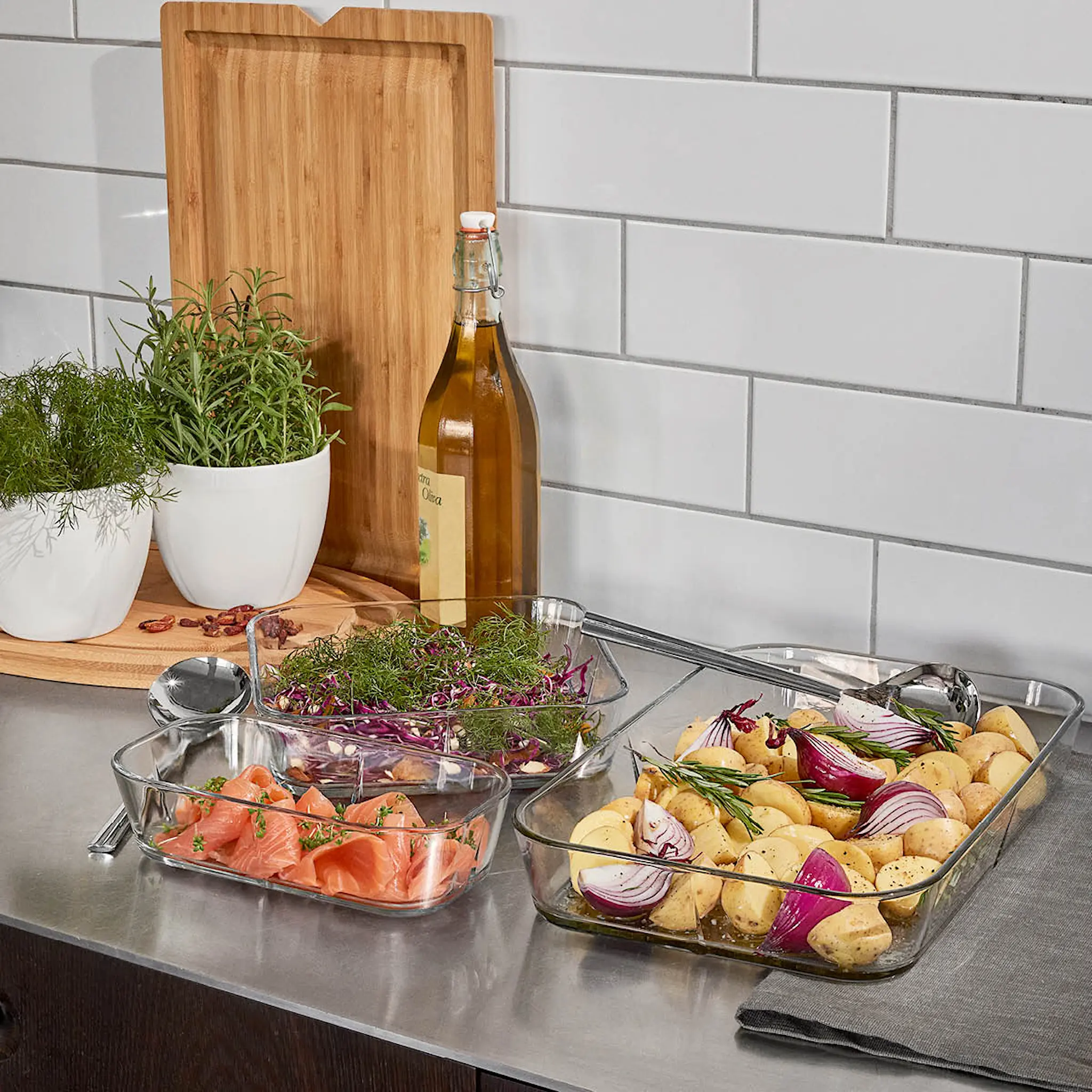 Rosendahl Grand Cru ugnsformar i glas set 3 delar