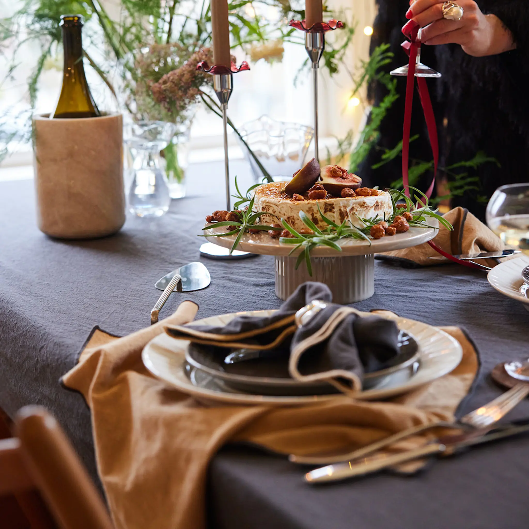 Sagaform Edith Lautasliina 45x45 cm 2 kpl Beige