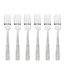 Siena tårtgaffel 6-pack stål