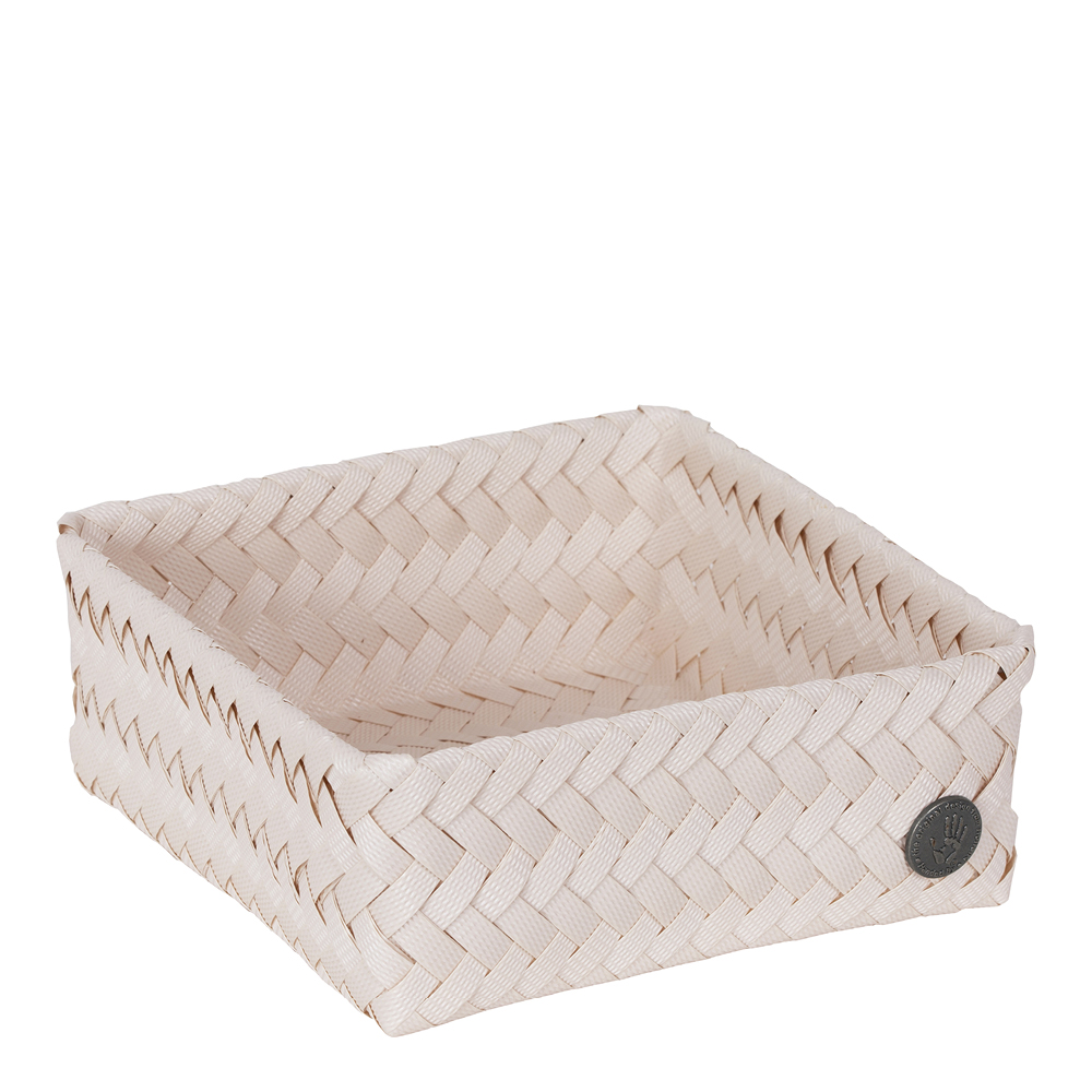 Handed By - Fit Square Säilytyskori 18x18x7 cm Champagne