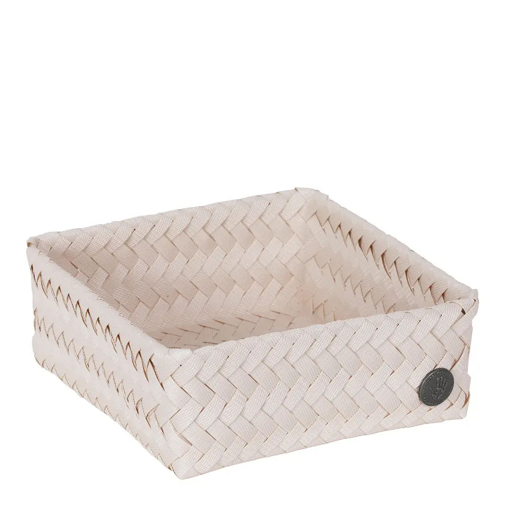 Fit Square oppbevaringskurv 18x18x7 cm champagne