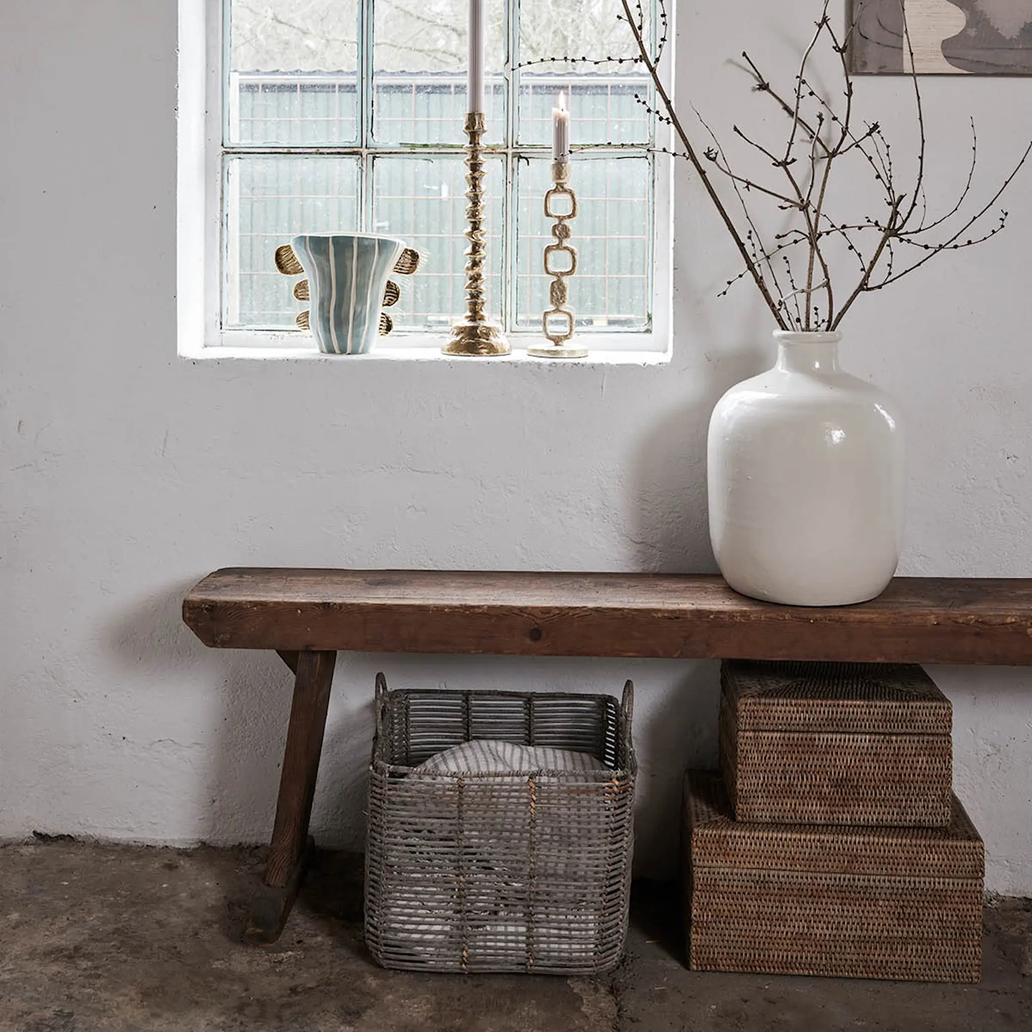 Lene Bjerre Norah förvaringslåda med lock 30x22 cm natur