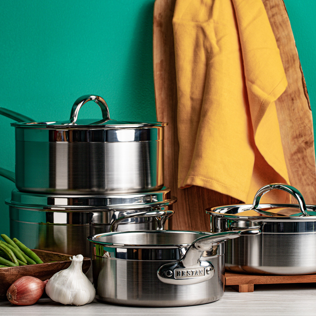 Hestan Probond kasserolle med lokk 3,3L stål