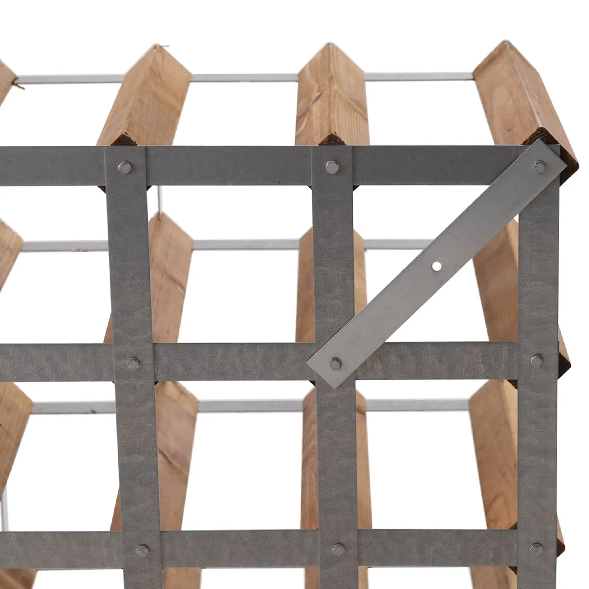 Traditional Wine Rack Vinställ 30 flaskor monterad ljus ek