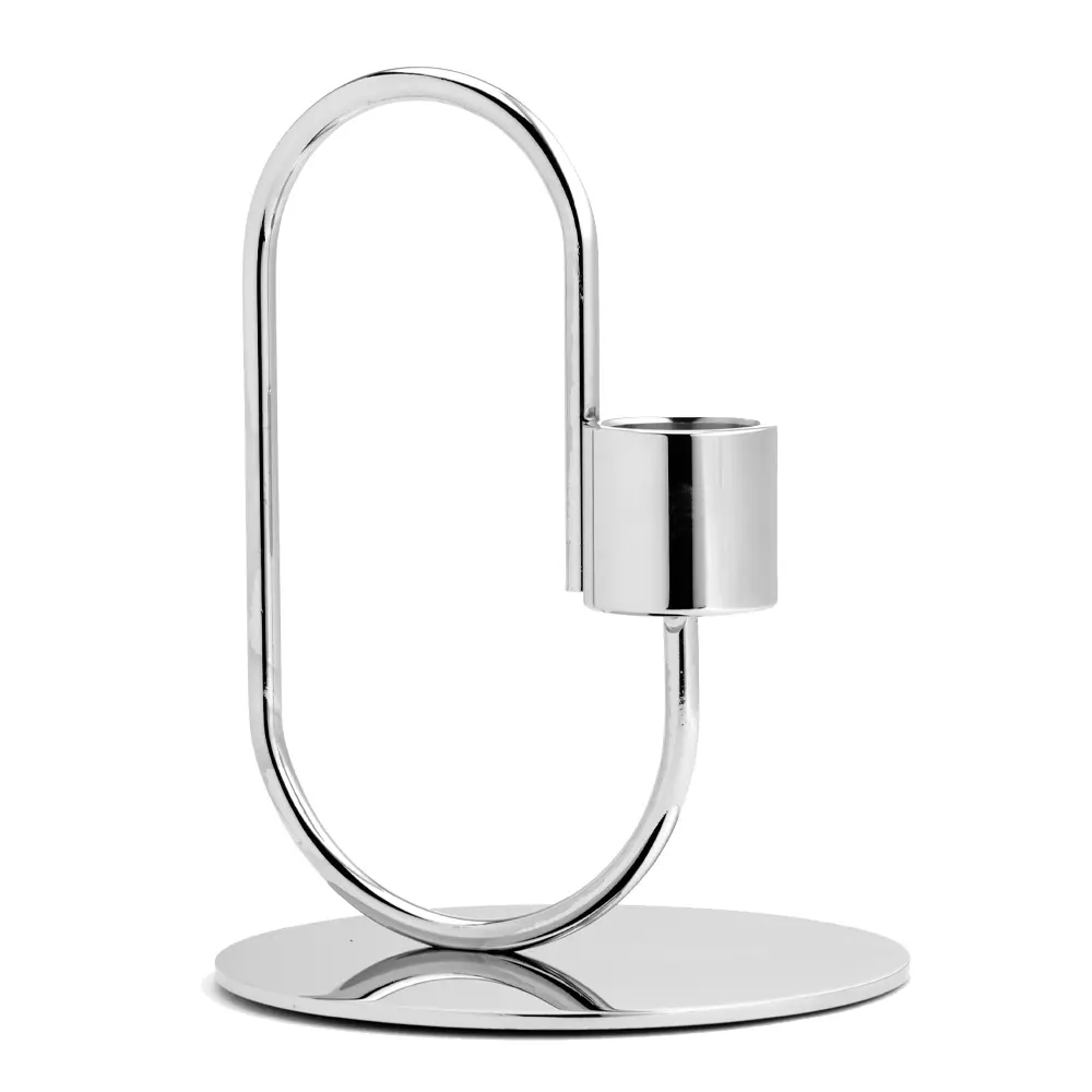 Swoop Kynttilänjalka 13 cm Hopea