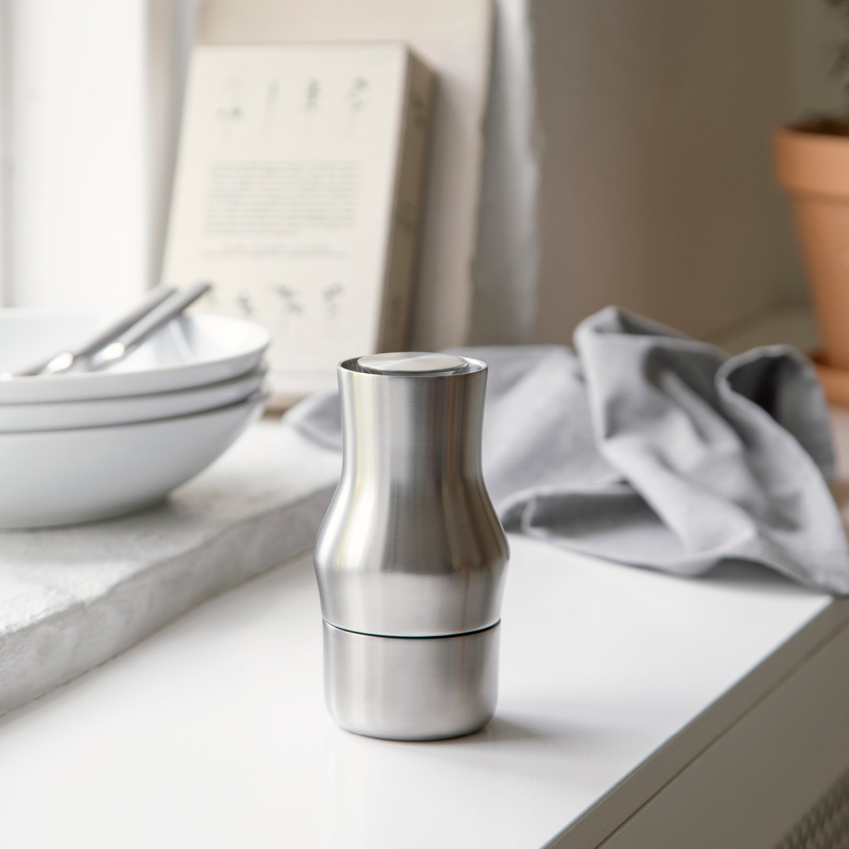 Gense Dorotea kvern 14 cm matt stål