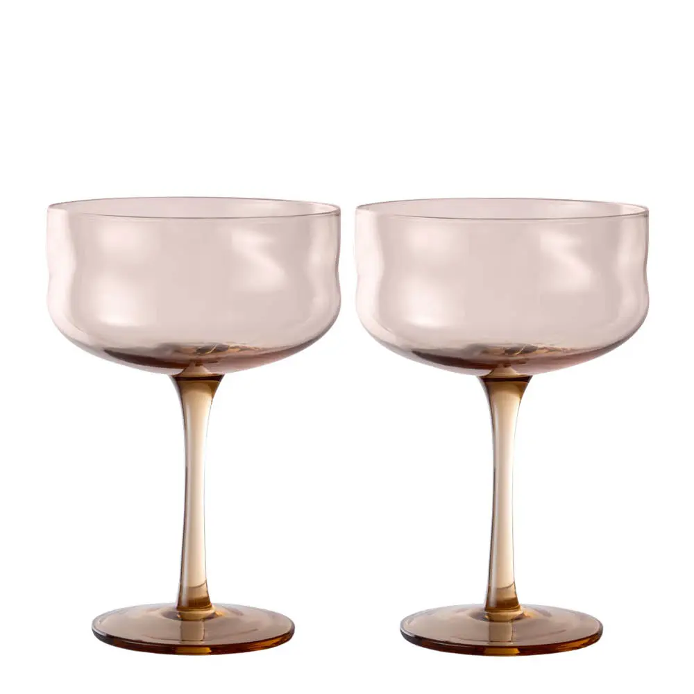 Swirl Coupe-cocktail glass 26 cl 2 stk Glow