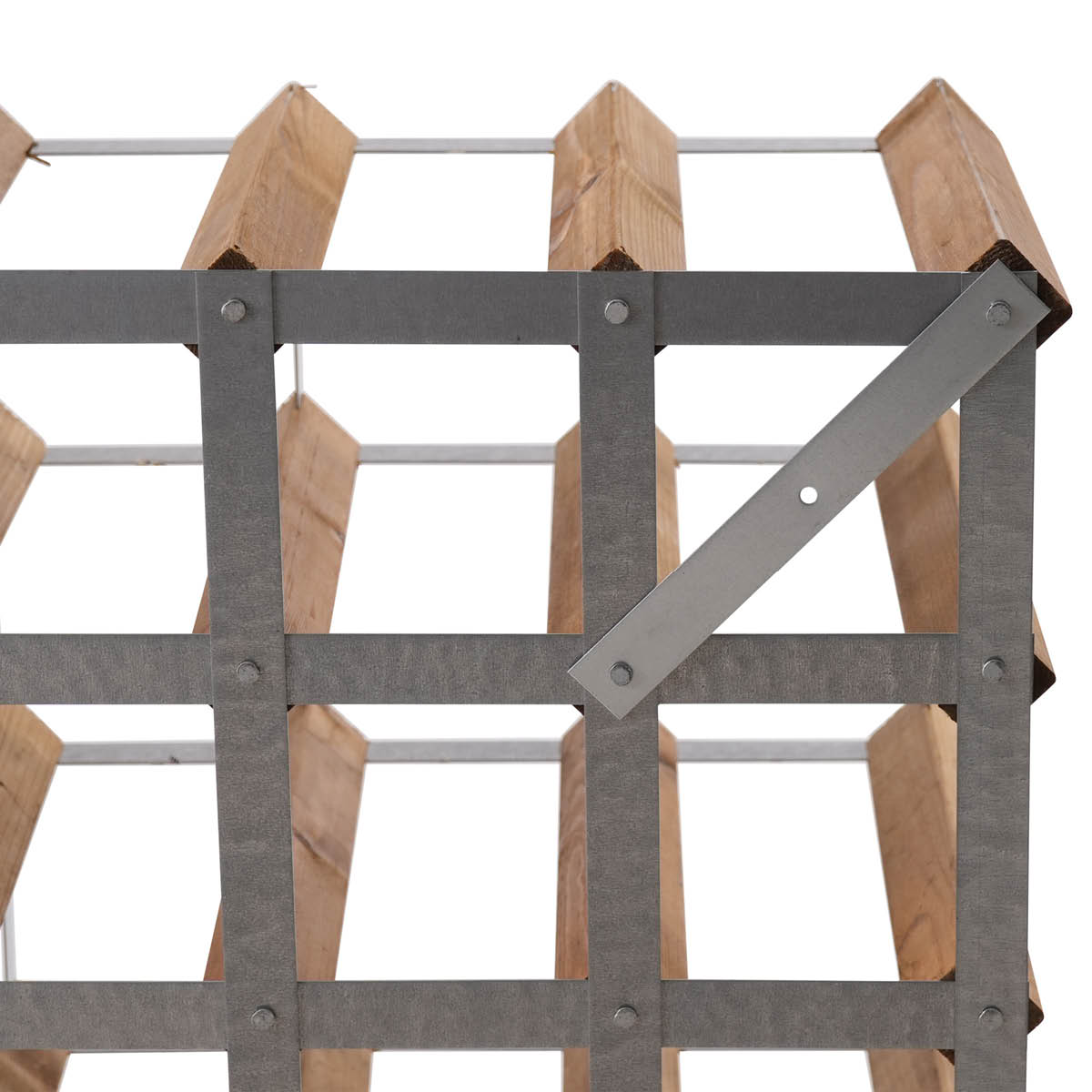 Traditional Wine Rack Vinstativ 9 flasker montert lys eik