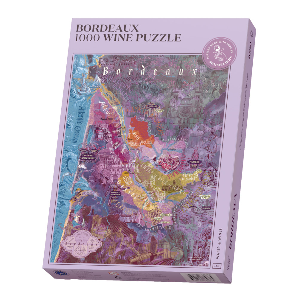 Water and Wines Vinpussel Bordeaux 1000 bitar rosa