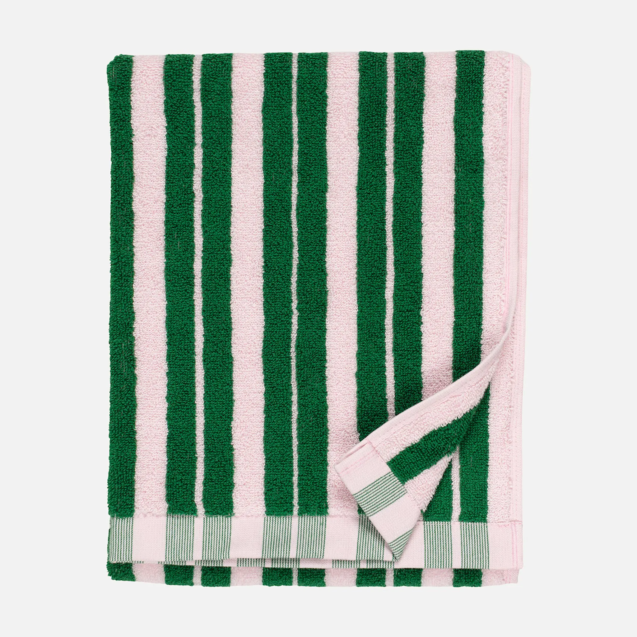 Marimekko Raide handduk 50x70 cm grön/rosa