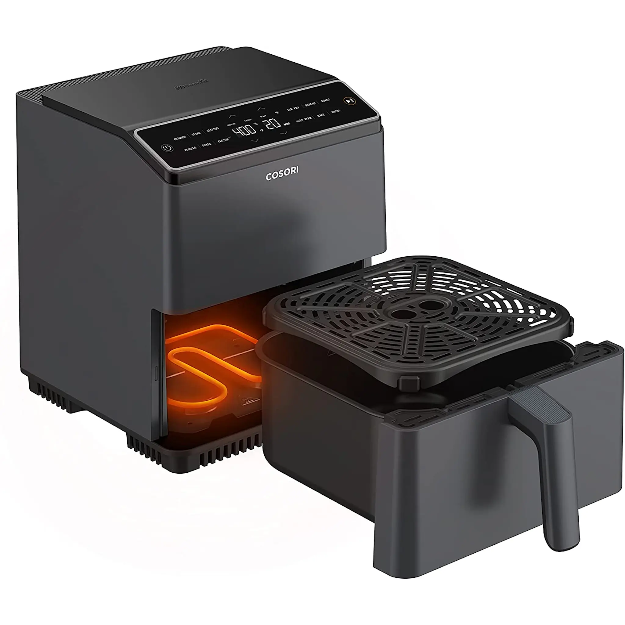 Cosori Dual Blaze airfryer 6,4L/2,5 kg mörkgrå