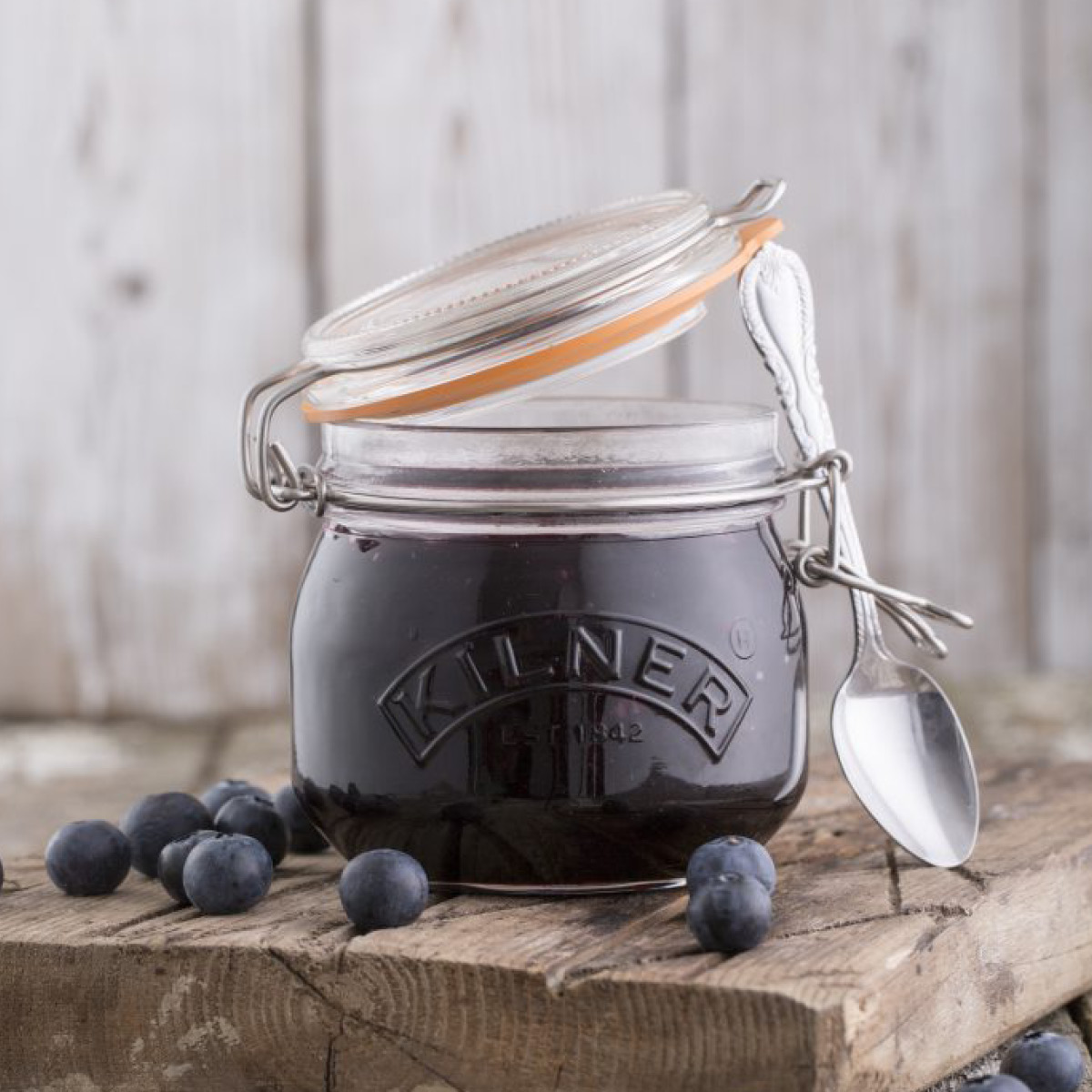 Kilner Bygel oppbevaringsglass 0,5L hengslet lokk