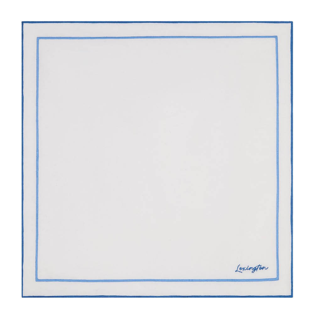 Lexington Lautasliina 50x50 cm Valkoinen/Sininen