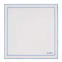 Servett 40x40 cm linne/bomull med broderi vit/blå