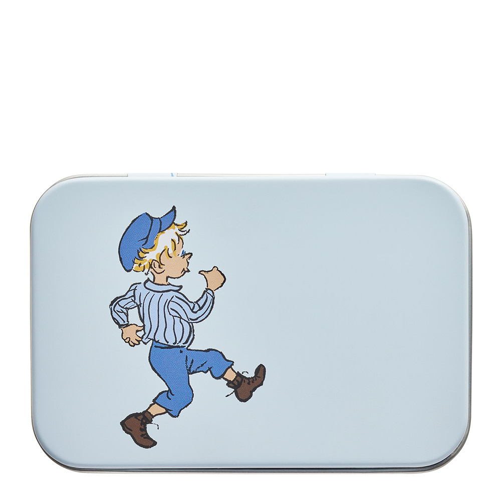 Muurla Emil i Lønneberget metallboks 10x6,5 cm blå