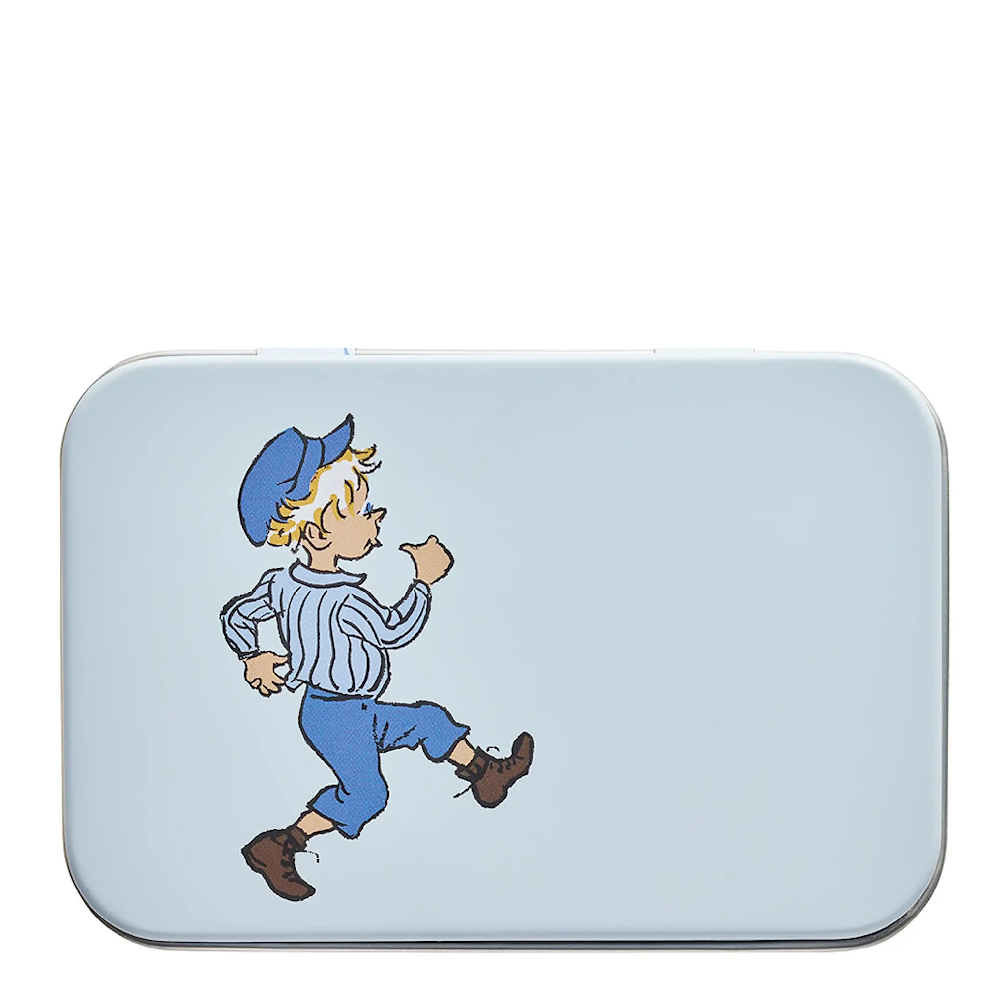 Muurla Emil i lönneberga plåtburk 10x6,5 cm blå