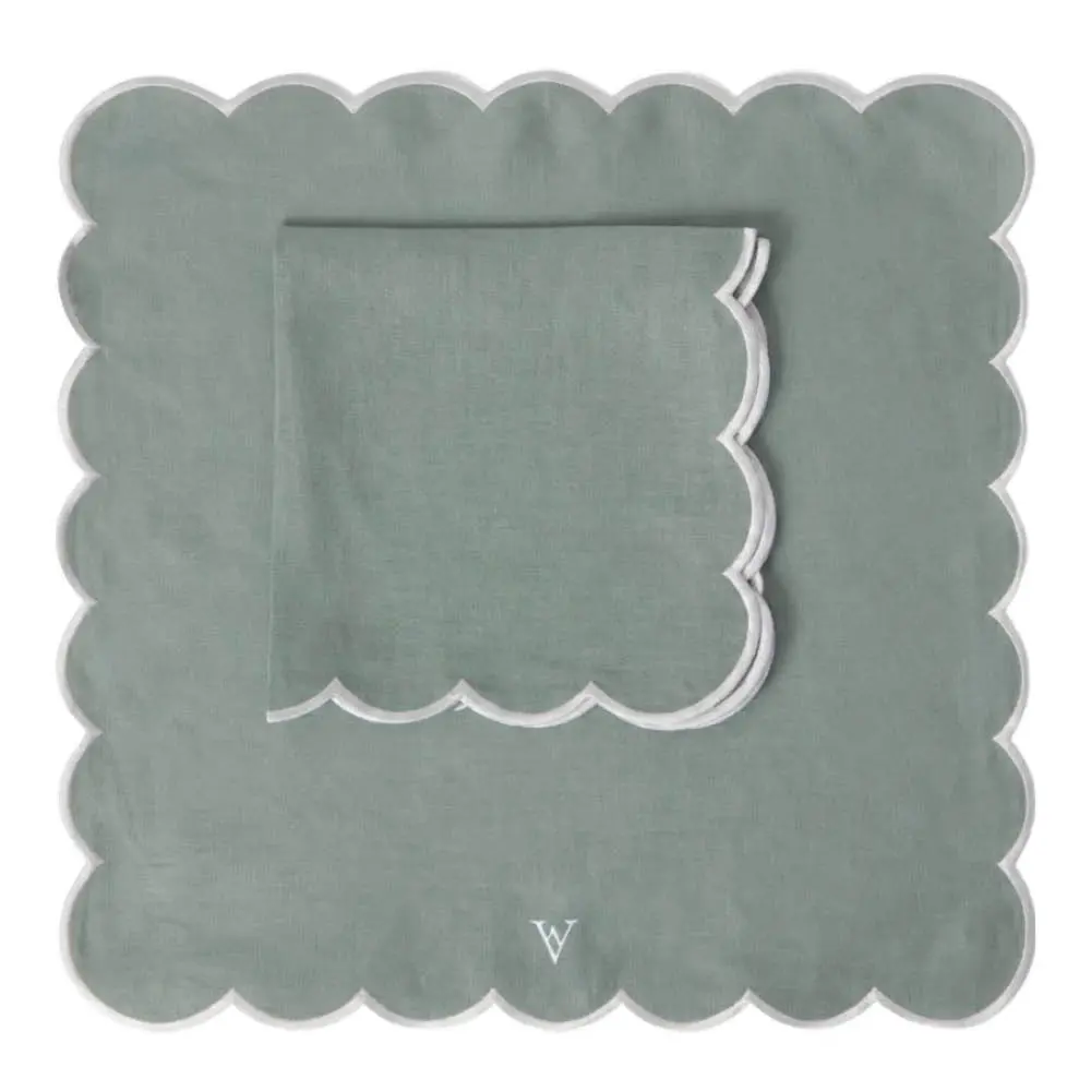 Grace Scallop tøyserviett lin 45 cm 2 stk Florence