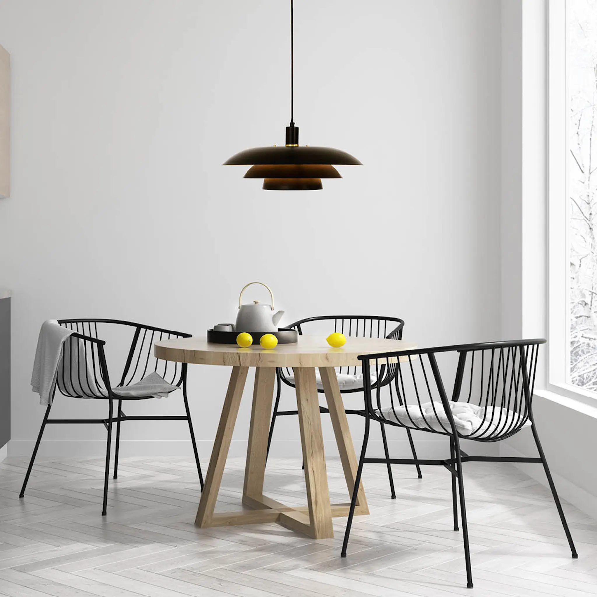 Aneta Lighting Epsilon taklampe 45 cm svart