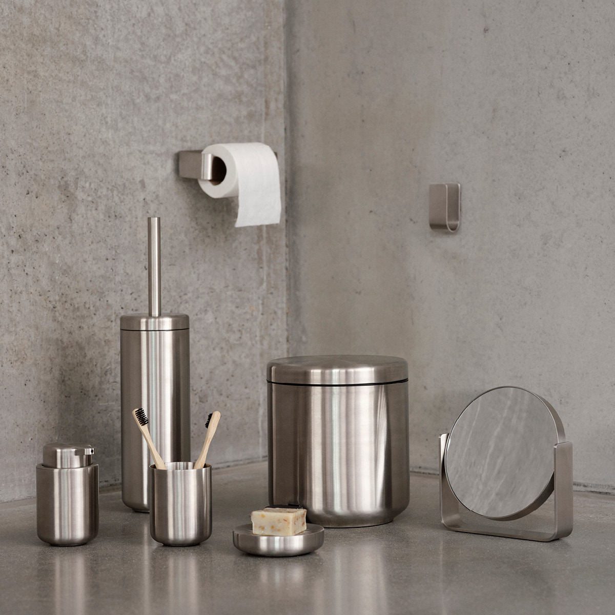 Zone Ume toalettborste stål