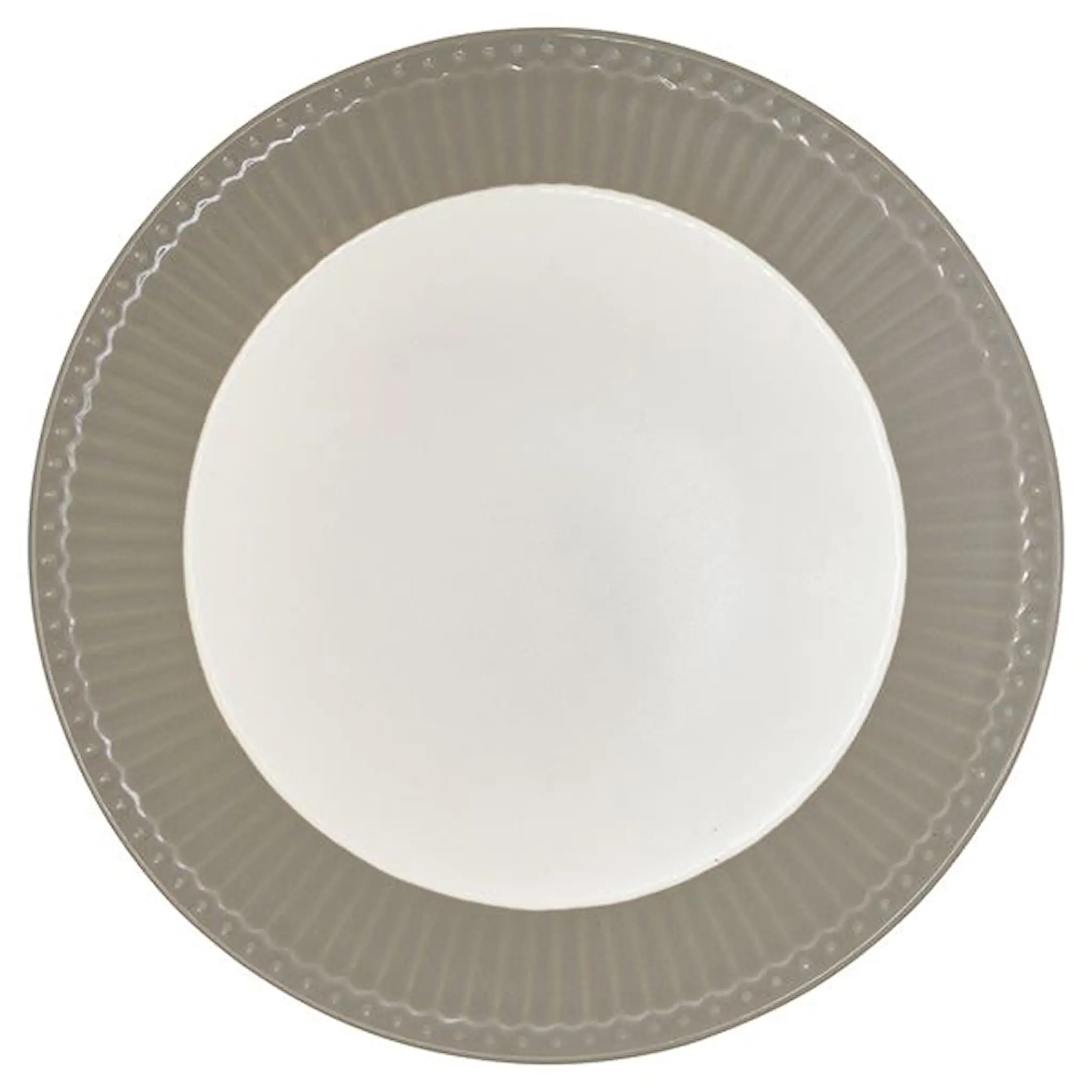 GreenGate Everyday Alice tallrik 23 cm warm grey