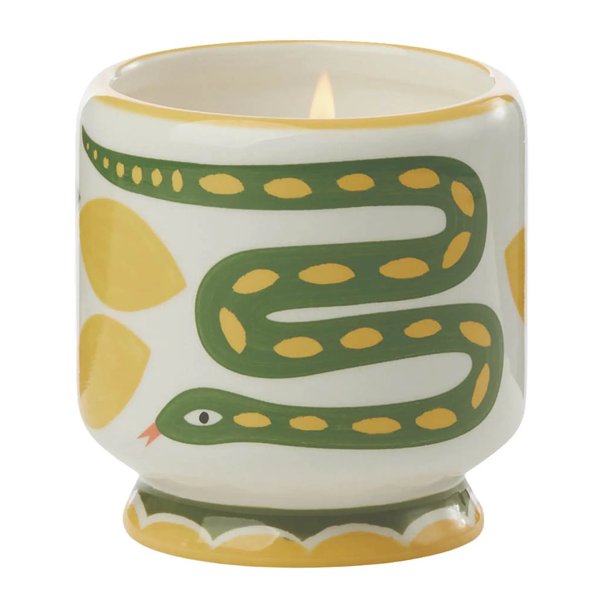 Paddywax Adopo doftljus wild lemongrass 8,8 cm Snake gul