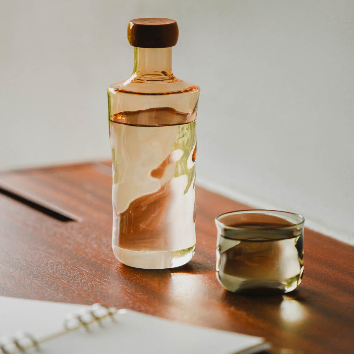 Paveau Swirl tumbler glass small 24 cl 2 stk Moss