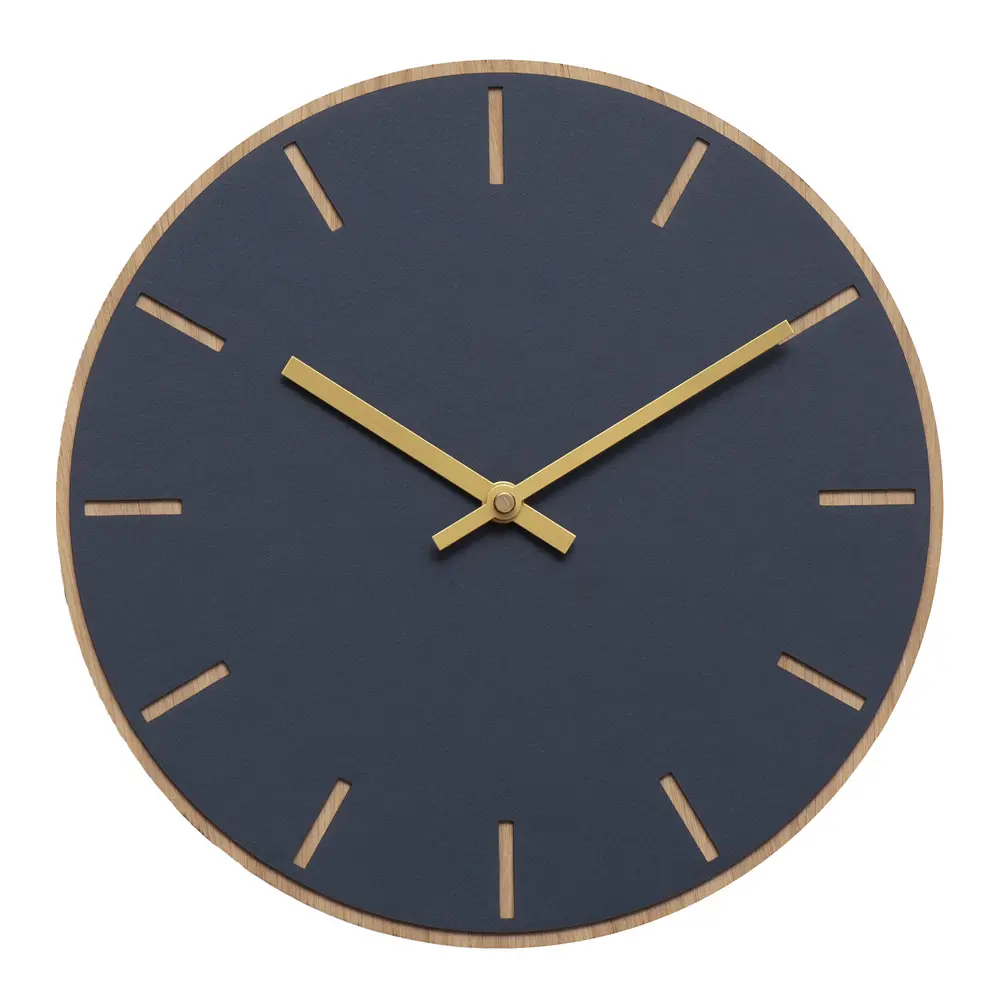 Smokey Blue Seinäkello 28 cm Sininen/Kulta