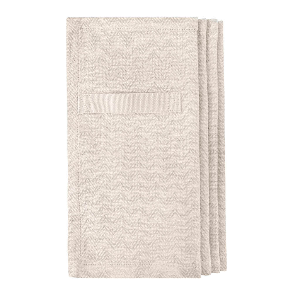 The Organic Company Servett i bomull 20x20 cm 4-pack stone
