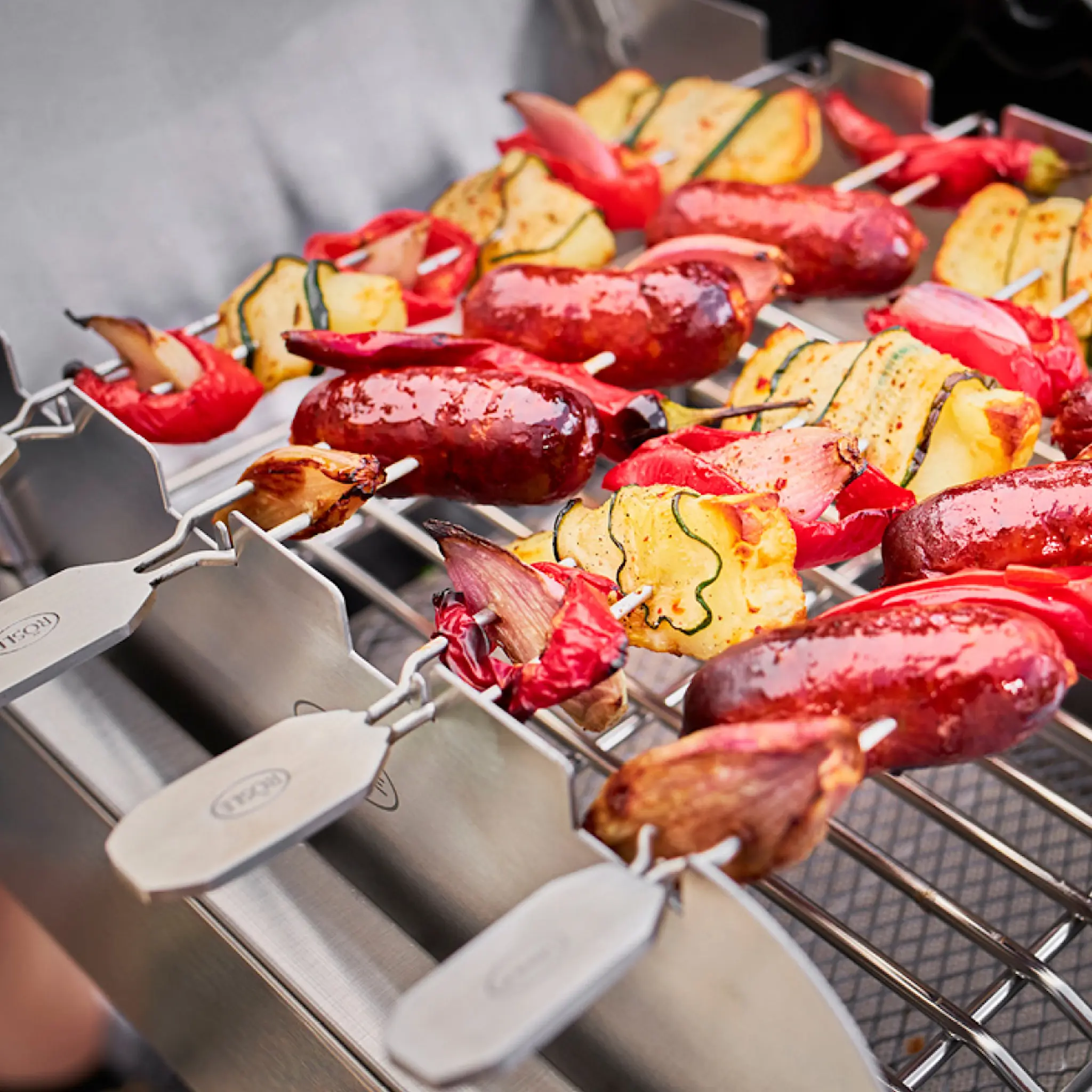 Rösle Grillspyd m/ stativ 6 stk 18/10 stål