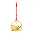 Julpynt Snöigt landskap 9 cm Mässing