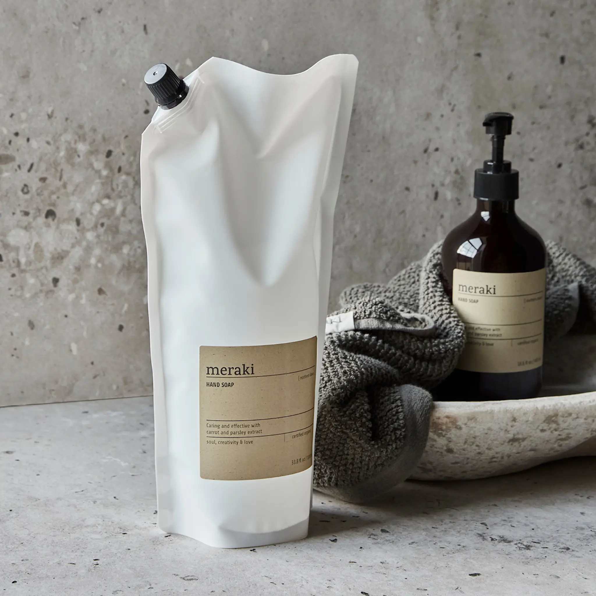 Meraki Käsisaippua täyttöpakkaus Northern Dawn Cosmos Organic 1000 ml